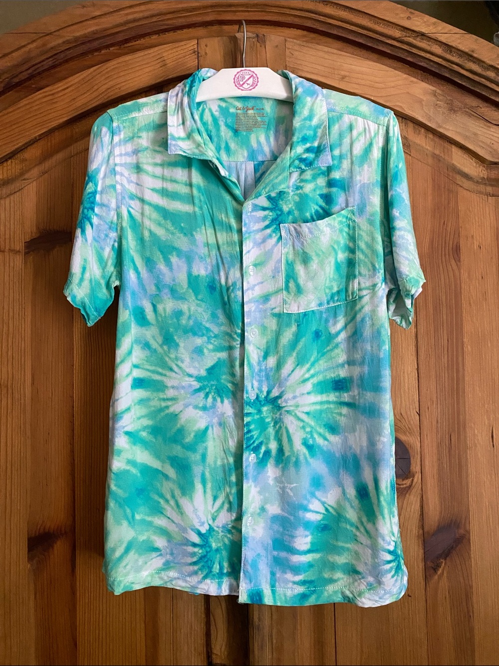 Cat & Jack Boys Tie-Dye Resort Shirt